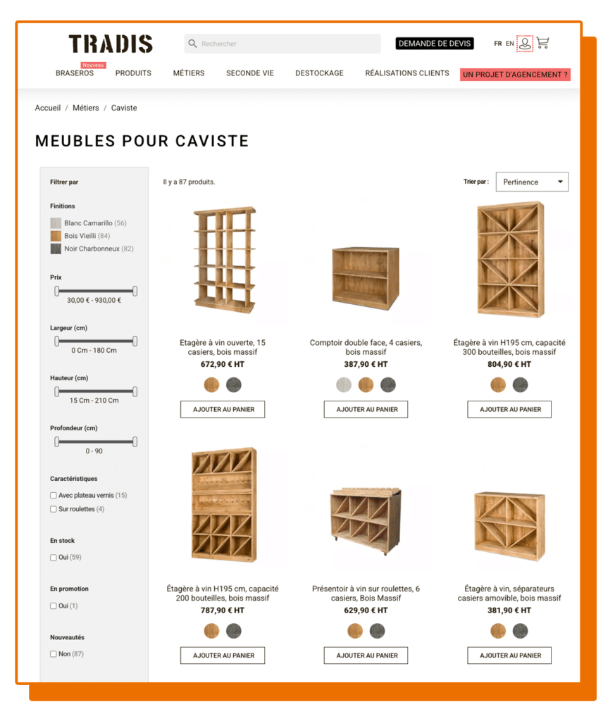 meuble pour caviste